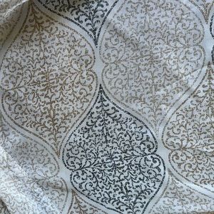 2 sets of Sheer Mainstays curtains Beige Medallion 58in x 63in